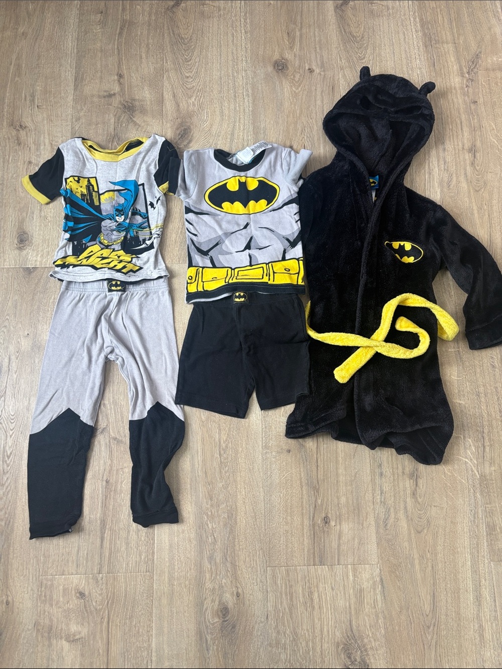 Kids Batman Pajama Set with Hooded Robe